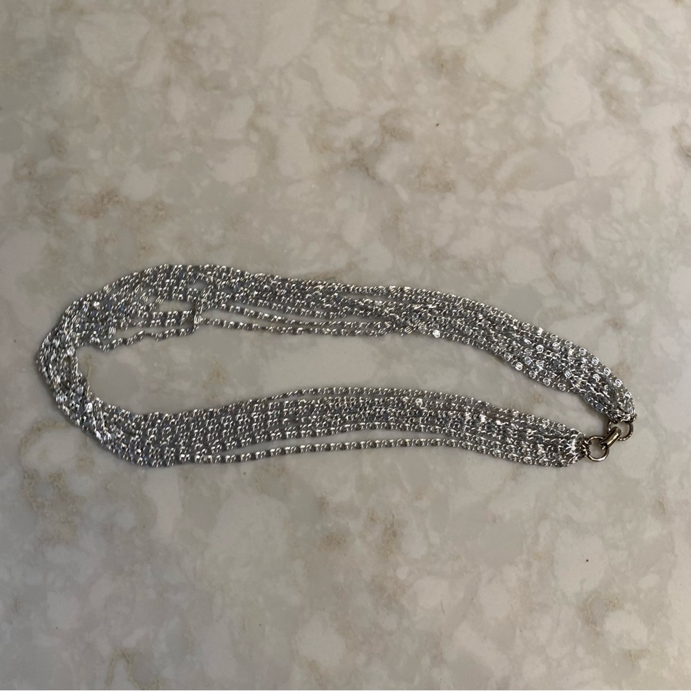 Sarah Coventry Silver Eight-Strand Necklace